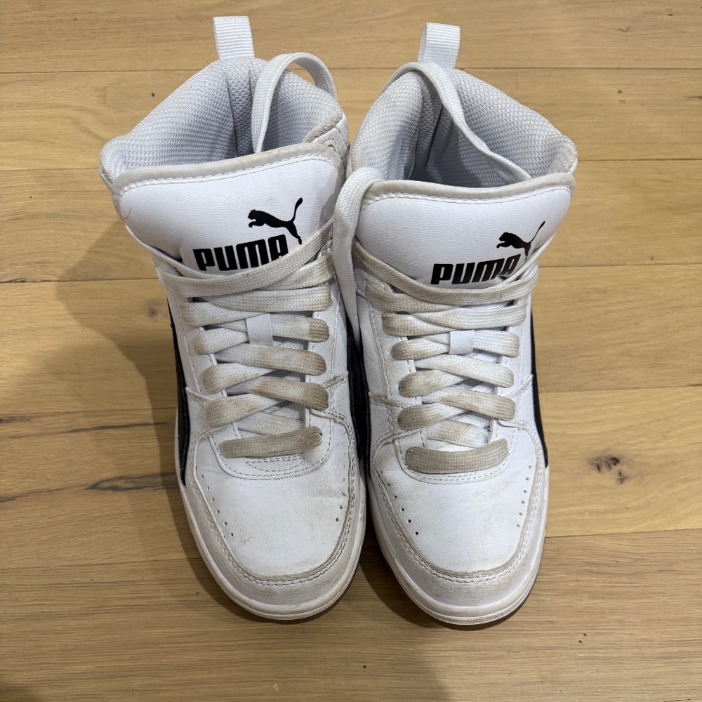 Puma rebound high top sneakers big boy size 4